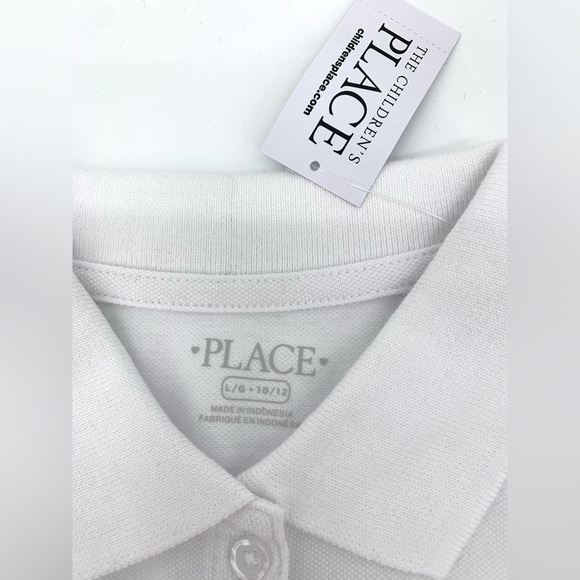 The Children's Place Girls Uniform Pique White Long Sleeve Polo Size Large 10/12 - Picture 6 of 8